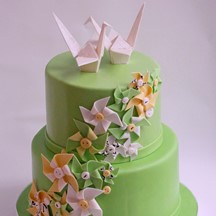 Свадебный торт в стиле оригами